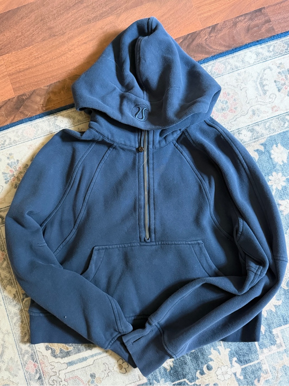 lululemon athletica Navy Blue Half-Zip Hoodie